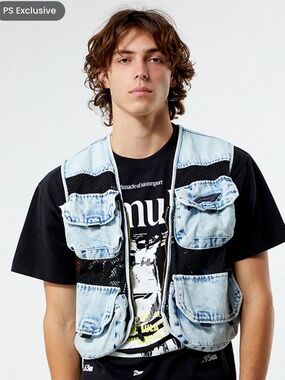 Formula 1 x PacSun Control Denim Cargo Vest